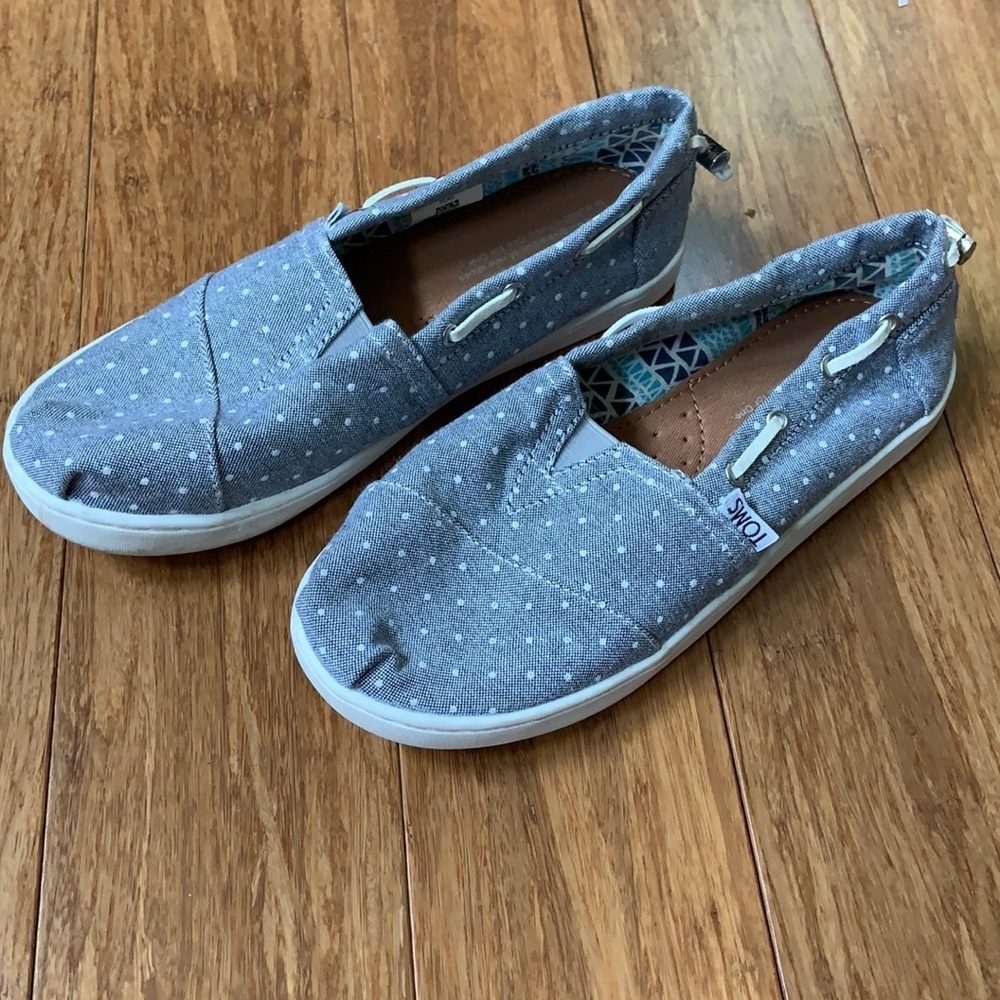 TOMS Girls Cinch Closure Canvas Slip-on sz Y3.5 - Picture 3 of 6